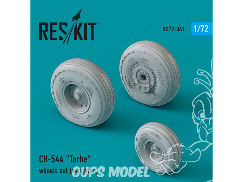 ResKit kit armement Hélico RS72-0361 Jeu de roues lestées pour un CH-54A "Tarhe" 1/72