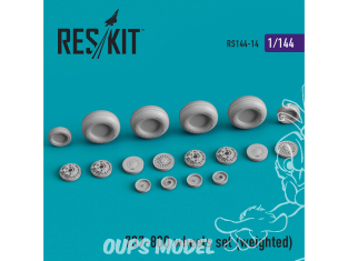 ResKit kit d'amelioration Avion RS144-0014 Roues en résine lesté pour 737-800 1/144