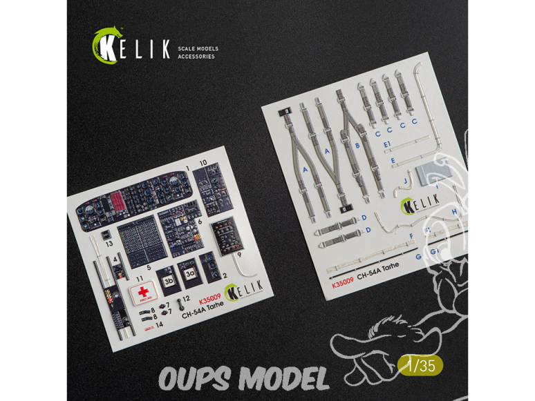 Kelik Decals 3D K35009 Décalques 3D intérieurs Ch-54A "Tarhe" pour kit ICM 1/35