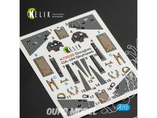 Kelik Decals 3D K72030 Décalcomanies 3D intérieures OA-4M "Skyhawk" pour kit Hobby 2000 fujimi 1/72