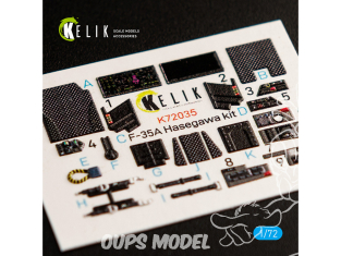 Kelik Decals 3D K72035 Décalcomanies 3D intérieures F-35A pour kit Hasegawa 1/72