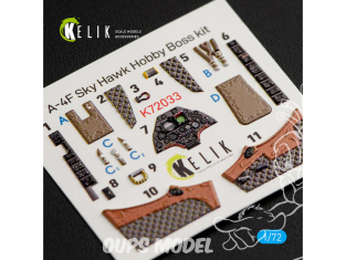 Kelik Decals 3D K72033 Décalcomanies 3D intérieures A-4F "Skyhawk" pour kit HobbyBoss 1/72