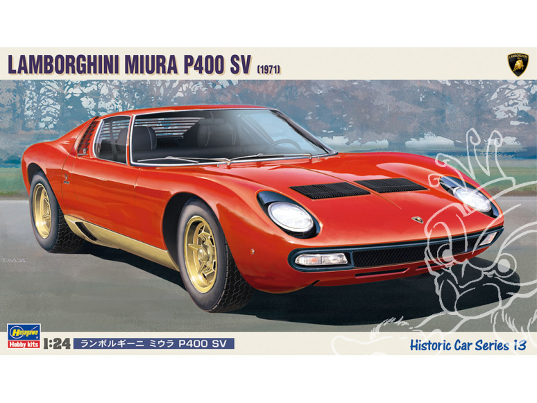 Hasegawa maquette voiture 21213 Lamborghini Mirua P400 SV 1971 1/24