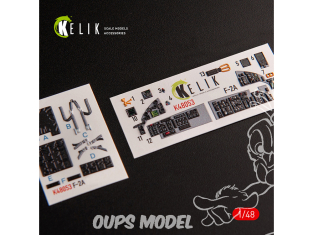 Kelik Decals 3D K48053 Décalcomanies 3D intérieures JASDF F-2A pour Hasegawa 1/48