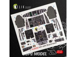 Kelik Decals 3D K48050 Décalcomanies 3D intérieures MH-60K "Black Hawk" pour Italeri 2666 1/48
