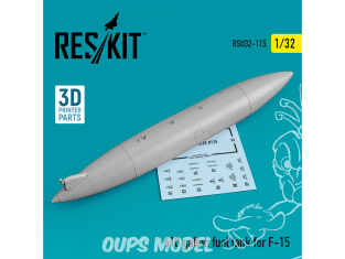ResKit kit d'amelioration Avion RSU32-0115 Réservoir de carburant de 610 gallons pour F-15 (1 pcs) impression 3D 1/32