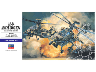 Hasegawa maquette hélicoptère 00536 AH-64 Apache Longbow U.S. Army 1/72