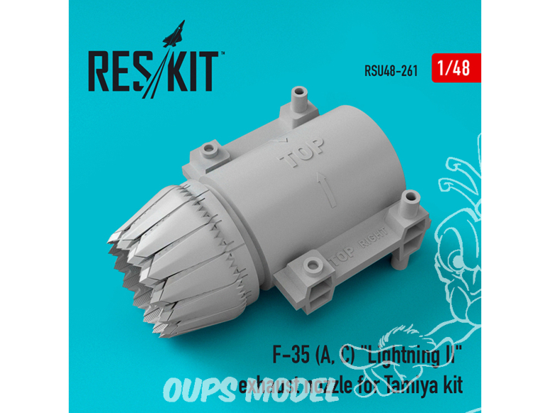 ResKit kit d'amelioration Avion RSU48-0261 Buse d'échappement F-35 (A, C) "Lightning II" pour kit Tamiya 1/48