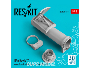 ResKit kit d'amelioration Avion RSU48-0275 Buse d'échappement BAe Hawk T.1 avec freins à air kit HobbyBoss (impression 3D) 1/48