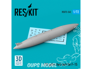 ResKit kit d'amelioration Avion RSU72-0242 Réservoir de carburant de 610 gallons pour F-15 (1 pcs) impression 3D 1/72