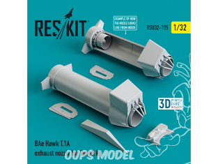 ResKit kit d'amelioration Avion RSU32-0105 Buse d'échappement BAe Hawk T.1A pour kit Revell 1/32