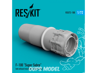 ResKit kit d'amelioration Avion RSU72-0188 Tuyère d'échappement tardive F-100 "Super Sabre" pour Trumpeter 1/72