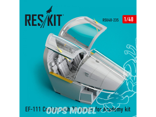 ResKit kit d'amelioration Avion RSU48-0235 Cockpit EF-111 avec décalcomanies 3D pour kit Academy 1/48