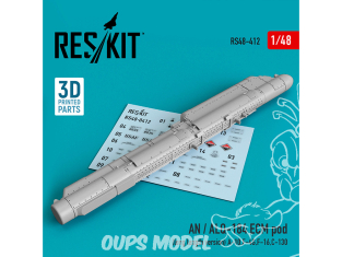 ResKit kit RS48-0412 Pod AN/ALQ-184 ECM version longue impression 3D 1/48