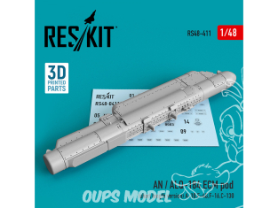 ResKit kit RS48-0411 Pod AN/ALQ-184 ECM (version courte) 1/48
