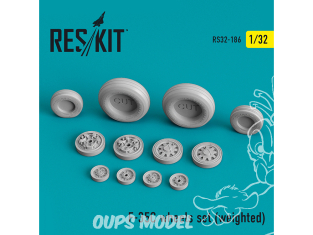 ResKit kit d'amelioration avion RS32-0186 Jeu de roues F-35C "Lightning II" lestées 1/32