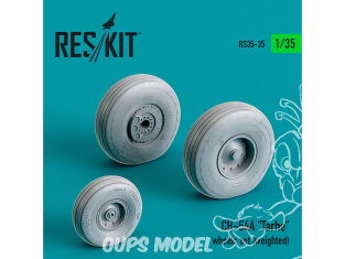 ResKit kit d'amelioration Helico RS35-0035 Jeu de roues CH-54A "Tarhe" lestées 1/35