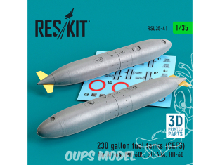 ResKit kit d'amelioration RSU35-0041 Réservoirs carburant 230g CEFS AH-64, MH-60L, UH-60A, HH-60 impression 3D 2 pièces 1/35