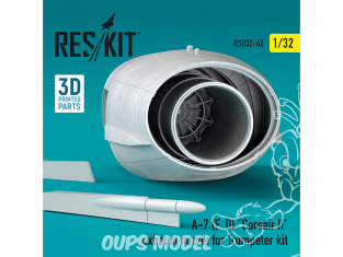 ResKit kit d'amelioration Avion RSU32-0062 Buse d'échappement A-7 (E, D) "Corsair II" pour kit Trumpeter 1/32