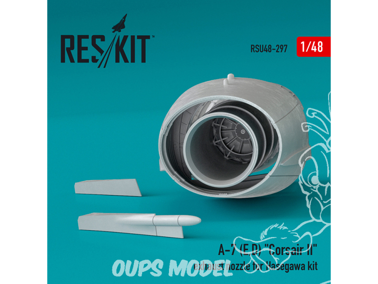 ResKit kit d'amelioration Avion RSU48-0297 Buse d'échappement A-7 (E,D) "Corsair II" pour kit Hasegawa 1/48