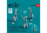 ResKit kit d&#039;amelioration RSU48-0259 F-14 (A,B,D) Trains Tomcat avec roues lestées kit Tamiya Résine et Impression 3D 1/48