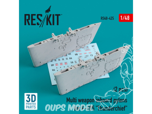 ResKit kit armement Avion RS48-0425 Pylônes intérieurs multi-armes pour F-105 "Thunderchief" (2 pcs) Impression 3D 1/48