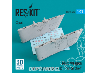 ResKit kit armement Avion RS72-0425 Pylônes intérieurs multi-armes pour F-105 "Thunderchief" (2 pcs) Impression 3D 1/72