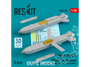 ResKit kit armement Avion RS48-0428 Missiles Storm Shadow (SCALP EG) (2 pcs) Impression 3D 1/48