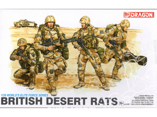 DRAGON maquette militaire 3013 Rats du sesert britanique 1/35