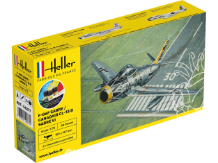 Heller maquette avion 56277 STARTER KIT F-86F SABRE / CANADAIR CL-13 B Sabre VI inclus peintures principale colle pinceau 1/72