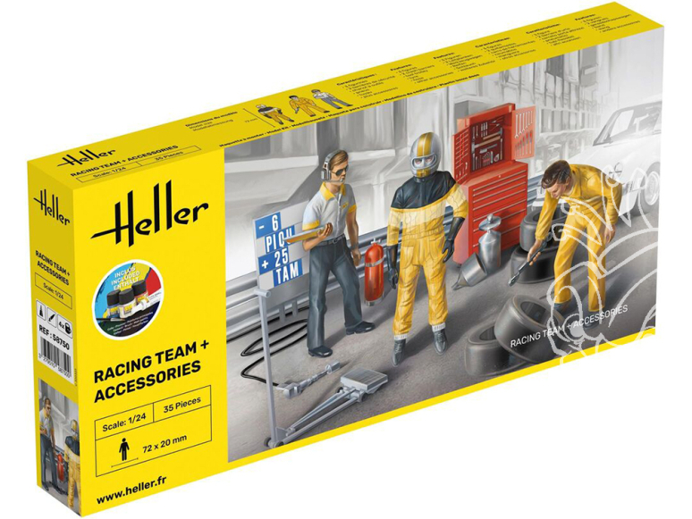 Heller maquette voiture 58750 STARTER KIT Racing Team inclus peintures principale colle pinceau 1/24