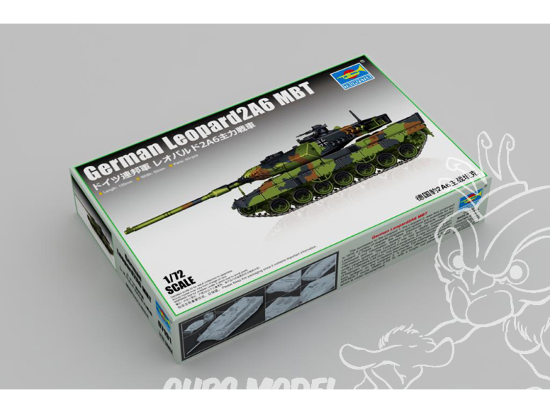 Trumpeter maquette militaire 07191 Char de combat principal allemand Leopard 2A6 1/72