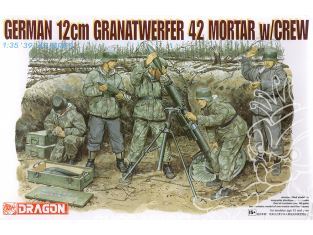 Dragon maquette militaire 6090 Mortier Allemand 12cm Grannatwerfer 42 avec servants 1/35