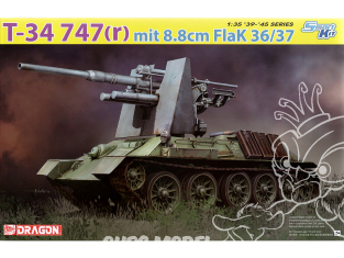 DRAGON maquette militaire 6986 T-34 747(r) avec 8,8 cm FlaK 36/37 1/35