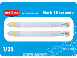 MikroMir maquette 35-020 Torpille Mark 18 1/35
