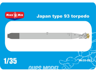 MikroMir maquette 35-021 Torpille japonaise type 93 Longue Lance 1/35