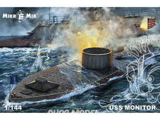 MikroMir maquette 144-028 USS Monitor, cuirassé de la guerre de Sécession 1/144