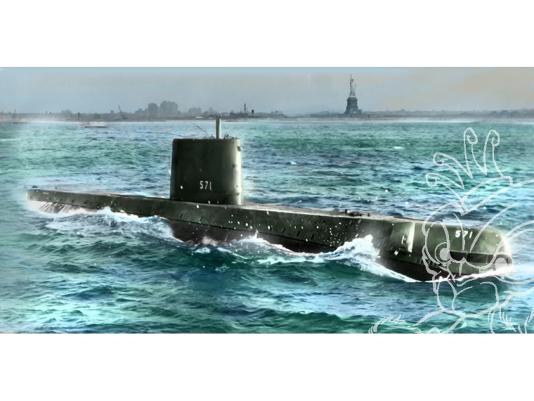 MikroMir maquette 350-009 Sous-marin USS Nautilus (SSN-571) 1/350