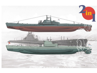 MikroMir maquette 350-010 Sous-marin de la marine soviétique Série X - «Shchuka» 2in1 1/350