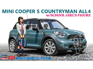 Hasegawa maquette voiture 52359 Mini Cooper S Countryman ALL4 avec figurine écolière Edition limitée 1/24