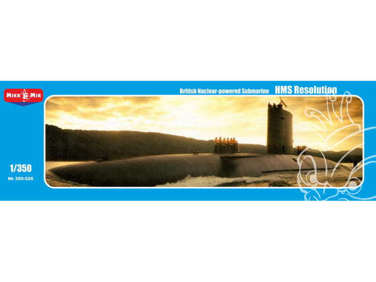 MikroMir maquette 350-026 Sous-marin HMS Resolution (S22) 1/350