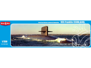 MikroMir maquette 350-028 Le sous-marin de classe Benjamin Franklin USS Franklin (SSBN-640) 1/350