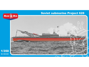 MikroMir maquette 350-030 Projet de sous-marin soviétique 628 1/350