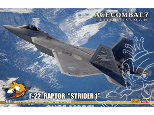 Hasegawa maquette avion 52358 Ace Combat Skies Unkown F-22 Raptor "Strider 1" Edition Limitée 1/48