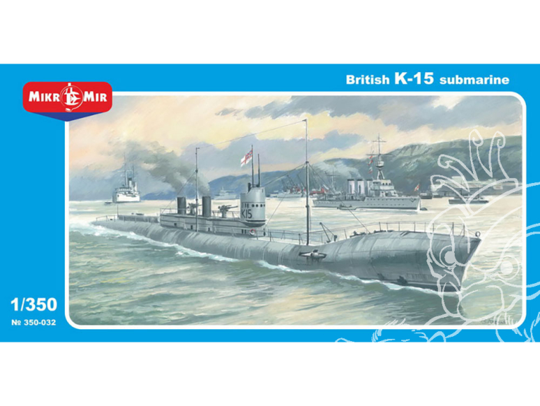 MikroMir maquette 350-032 Version tardive du sous-marin britannique de classe K « К-15 » 1/350