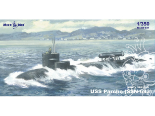 MikroMir maquette 350-037 Sous-marin d'attaque à propulsion nucléaire de l'USN SSN-683 «Parche» 1/350