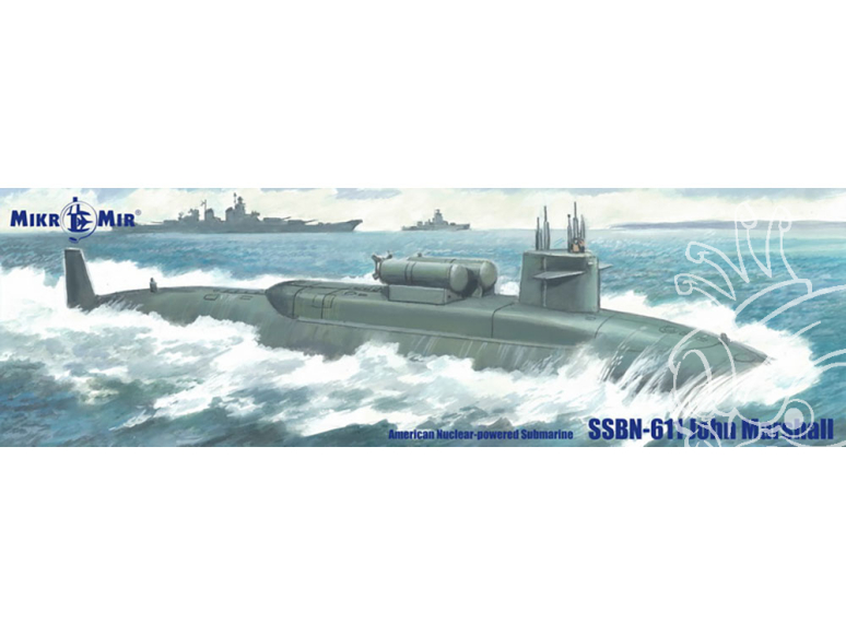 MikroMir maquette 350-043 Sous-marin SSBN-611 John Marshall 1/350