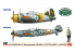 Hasegawa maquette avion 02439 B-239 Buffalo &amp; Messerschmitt Bf109G-6 &quot;Juutilainen&quot; avec figurine 1/72