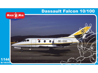 MikroMir maquette 144-018 Avion d'affaires Dassault Falcon 10/100 1/144