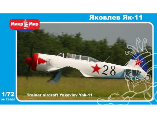MikroMir maquette 72-005 Yakovlev Yak-11 (NATO reporting name: "Moose", Russian: Як-11) 1/72